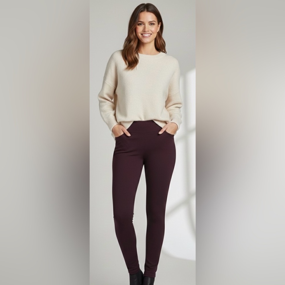 NWOT Loft Modern Fit Leggings, Maroon/Burgundy, Size XS